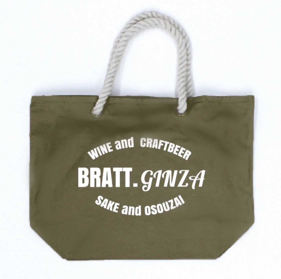 BRATT.GINZA オリジナルトートバッグ　カーキ
