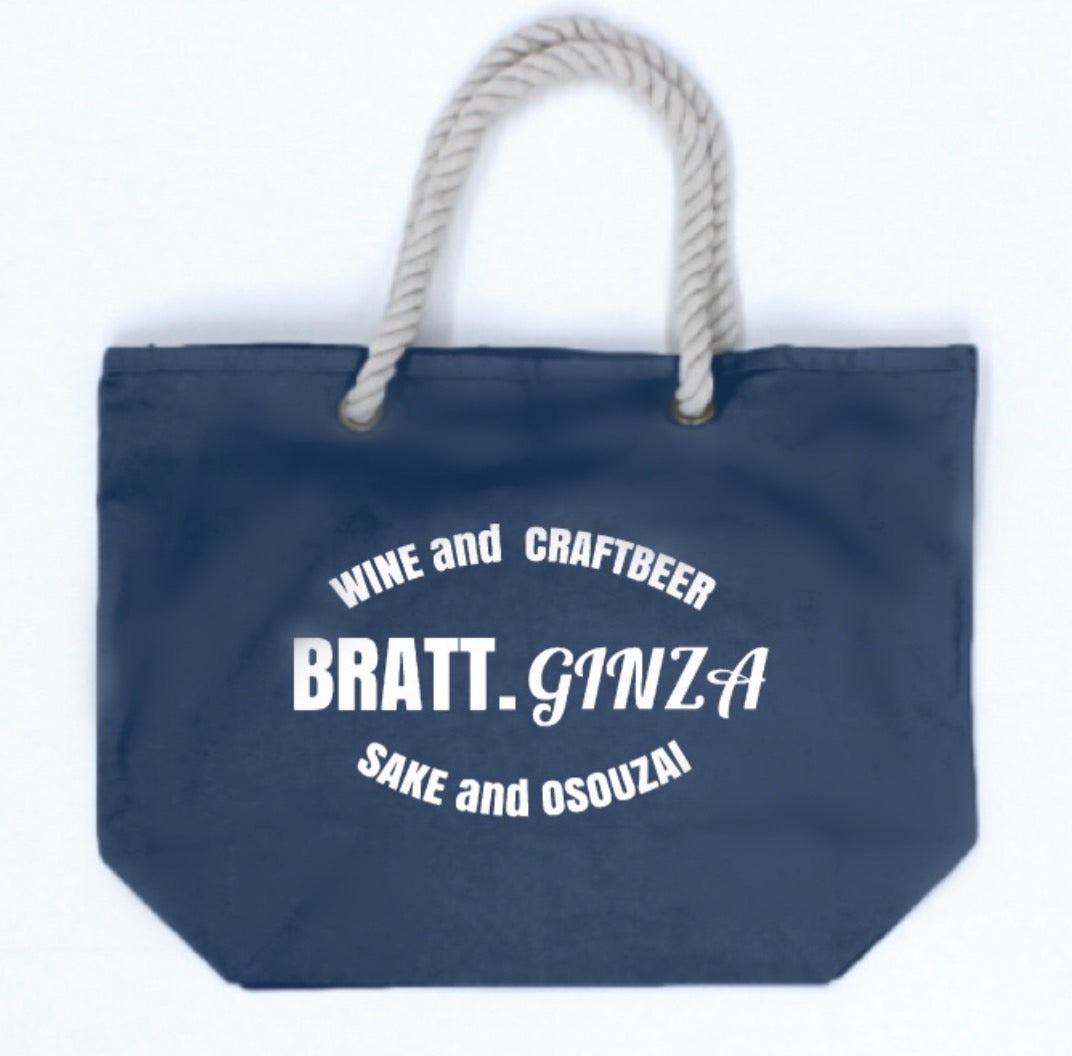 BRATT.GINZA オリジナルトートバッグ　ネイビー